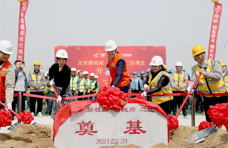 2021年3月31日，由北京集团承建的碧桂园·铂樾府二区工程正式开工，携手建设单位、监理单位一同在项目部举行了隆重的奠基仪式。